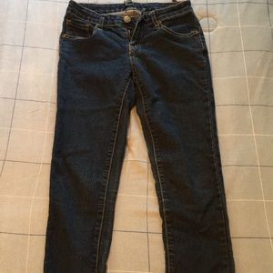 Dark Wash Low-Rise Skinny Jeans